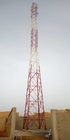 torre di antenna a microonde d'acciaio del treppiede di 50m, torre di comunicazione autosufficiente