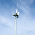 albero della torre d'acciaio unipolare di 35m l'alto ha galvanizzato le Telecomunicazioni con 3 piattaforme