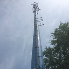 Torre d'acciaio unipolare 80m dell'antenna di Mw del collegamento della flangia