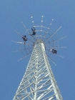 Albero triangolare di Guy Wire Tower Lattice Triangle dell'antenna dell'acciaio 30m