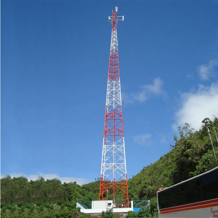 Torre fornita di gambe della televisione 4 d'acciaio della radio Q345