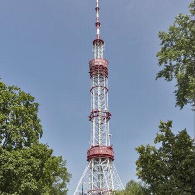 Radio dell'acciaio 80m di angolo e torre d'acciaio tubolari della televisione