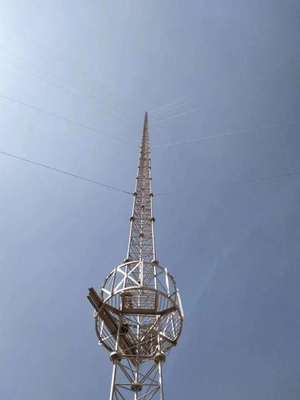 Antenna galvanizzata 30m/S di comunicazione dell'albero della torre del cavo di Guyed dell'acciaio della immersione calda